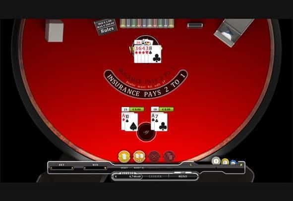 Vegas Strip Single Deck Blackjack gameplay.