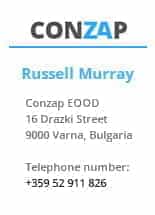 Conzap Company Logo and Contact Details
