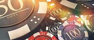 An online poker bonus image consisting of poker chips.