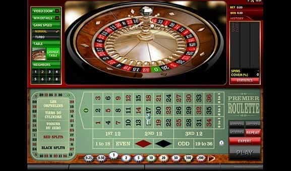 An in-game image of Premier Roulette from Microgaming.