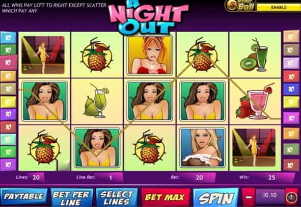 A Night Out slot game demo version.