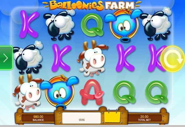The Balloonies Farm slot game.