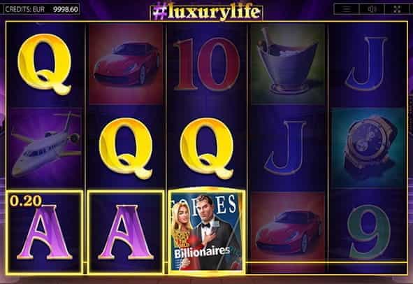 Luxury Life online slot during the game.