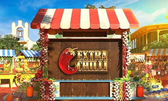 The Extra Chili slot game opening screen.