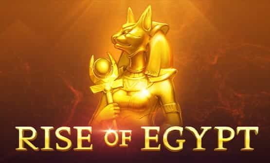 Rise of Egypt online slot opening screen.