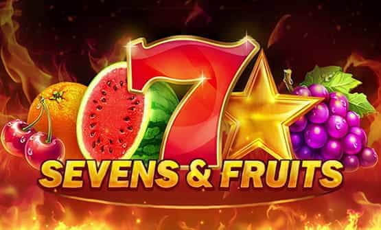 Logo of the Sevens & Fruits online slot from Playson.