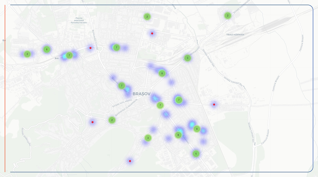 Heatmap Orase Brasov