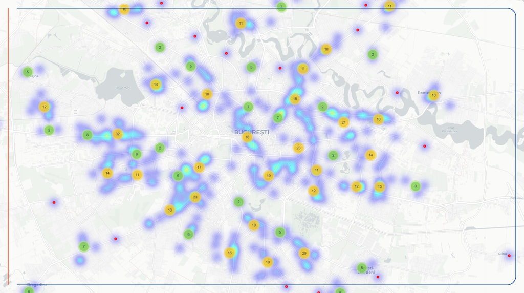 Heatmap Orase Bucuresti