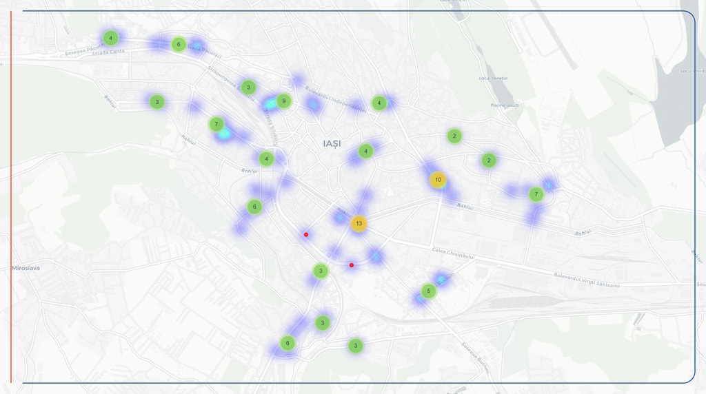 Heatmap Orase Iasi