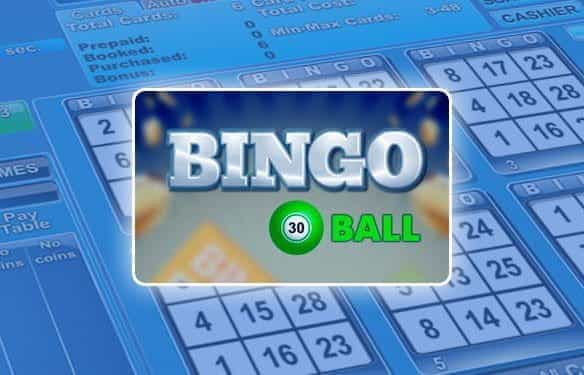 Screenshot of the 3x3 grid from 30-Ball Bingo
