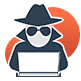 A generic icon of a hat and sunglasses which represent the anonymity players get at a casino
