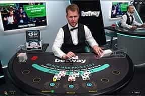 Live Blackjack from Evoltion Gaming at Betway Casino