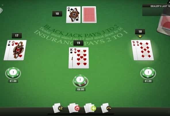 The 3 Hands Blackjack game by NetEnt.