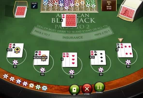 The American Blackjack game by Playtech.