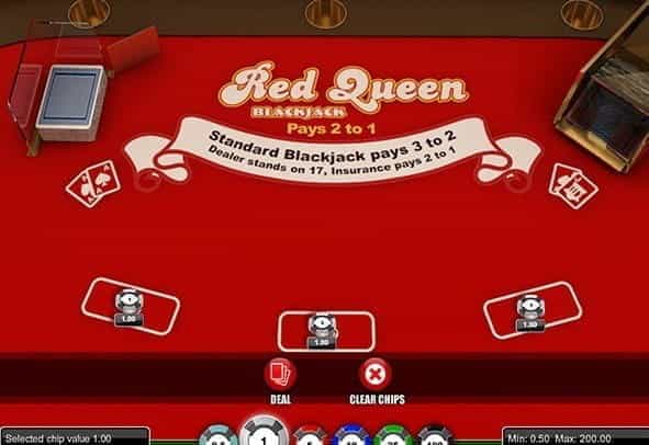 The Red Queen Blackjack game from 1x2 Gaming.