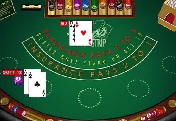The Vegas Strip Blackjack game by Microgaming.