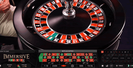 Immersive Roulette by Evolution Gaming.
