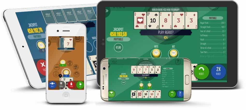 FELT casino games being shown on tablet and mobile devices.
