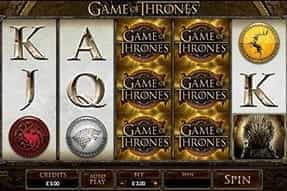 Image of the Game of Thrones video slot game on a mobile device.