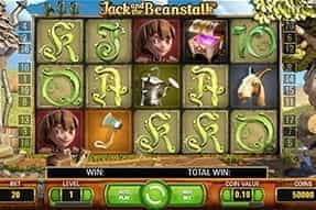 An in-game view of the Jack and the Beanstalk slot from NetEnt.