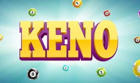 The word 'keno' surrounded by keno balls.