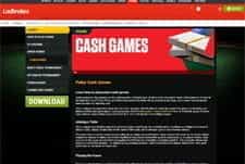 The Ladbrokes cash game interface.