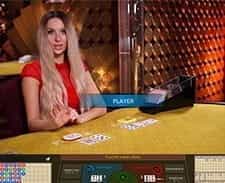 Image of a live baccarat game at bwin casino