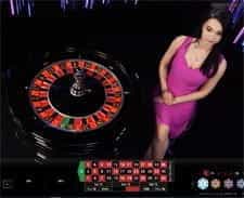 Live roulette being played at the MansionCasino.