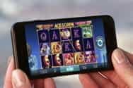 A casino game being played on a mobile phone.