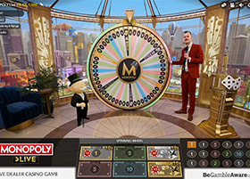 Spinning the MONOPOLY Live Wheel