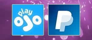 The PlayOJO and PayPal logos