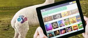 The PlayOJO mobile casino on an iPad