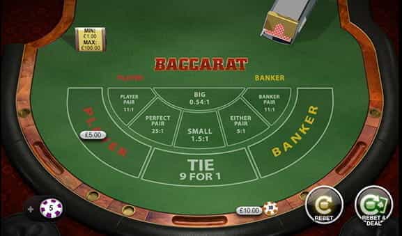 The Playtech version of online Baccarat