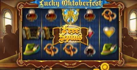 The free spins feature in Lucky Oktoberfest by Red Tiger Gaming.