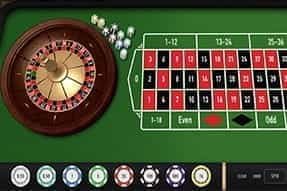 An in-game view of the slick and simple roulette game from Relax Gaming.