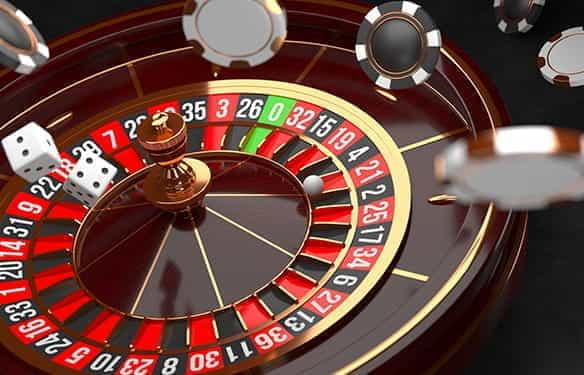 A roulette wheel.