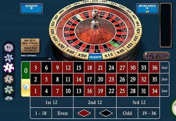 A demo of the 1000 Diamond Bet Roulette game from Playtech.