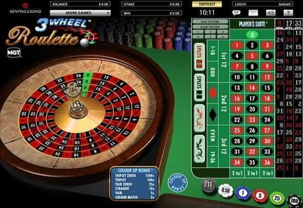 Embedded game cover image of a 3 Wheel Roulette game