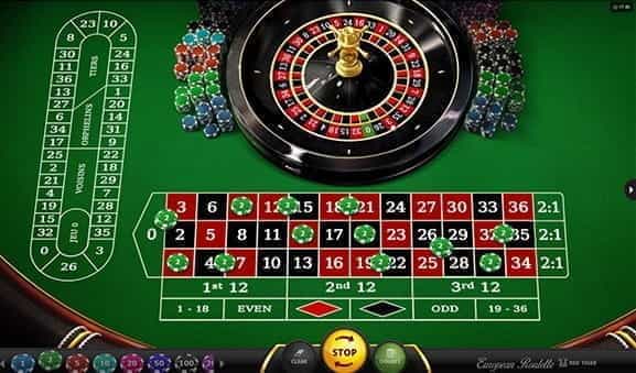 An in-game image of European Roulette game from Red Tiger gaming