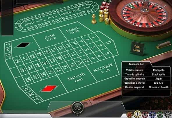 A demo of the French Roulette La Partage game from Play'n GO.