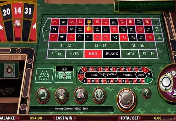 Cover image: Monopoly Roulette Tycoon embedded game, with the ball landing on number 14, red.