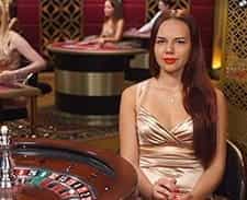 Live roulette being played at Roxy Palace.