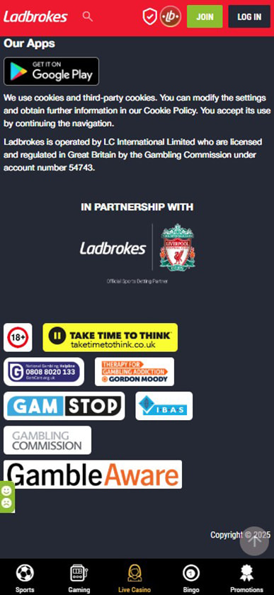 Ladbrokes screenshot thumbnail 3