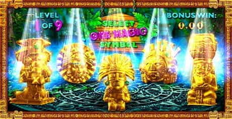 The bonus game in Secret Temple by SlotVision.