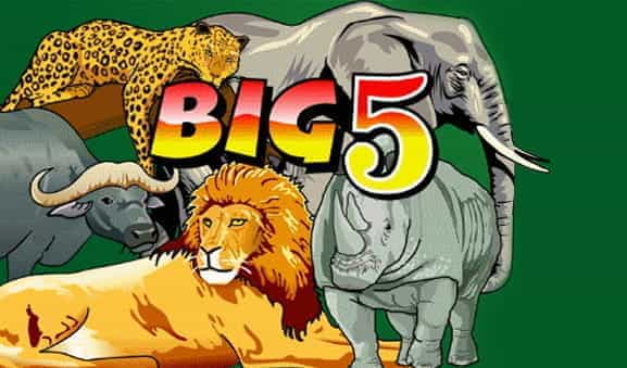 The opening screen of the Big 5 slot.