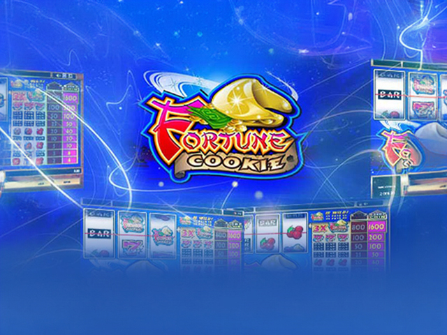 A winning payline highlighted in the Fortune Cookie slot game from Microgaming.