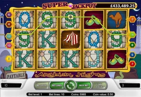 Arabian Nights slot: available for free in practice play mode