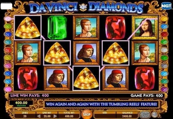 Double Davinci Diamonds Slot Machine Free Play