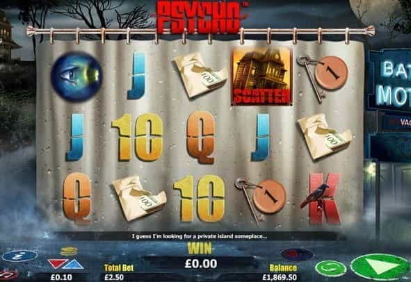 Free play version of the slot Psycho, including all the special features