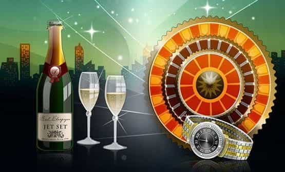 Champagne, fancy watches and other luxury items from the Mega Fortune online slot.